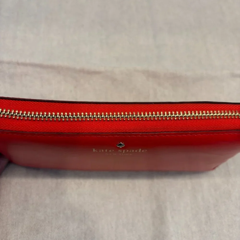 Kate Spade Zip-Around Continental Wallet - Coral/Orange